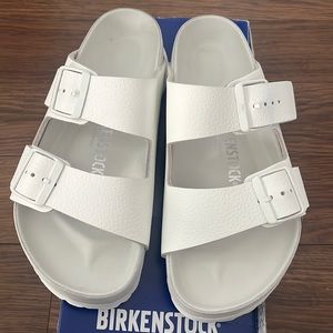 Birkenstock Arizona rare all leather white size 37 slide